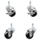 Service Caster 3.5 Inch SS Hard Rubber Wheel Swivel 3/8 Inch Threaded Stem Caster Brakes, 2PK SCC-SSTS20S3514-HRS-381615-2-TLB2 - alternate 1